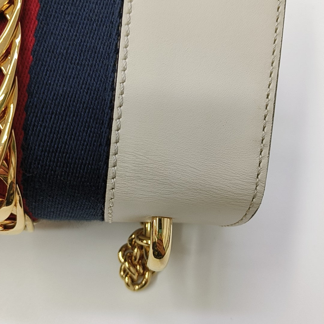 Sylvie Mini Calfskin White