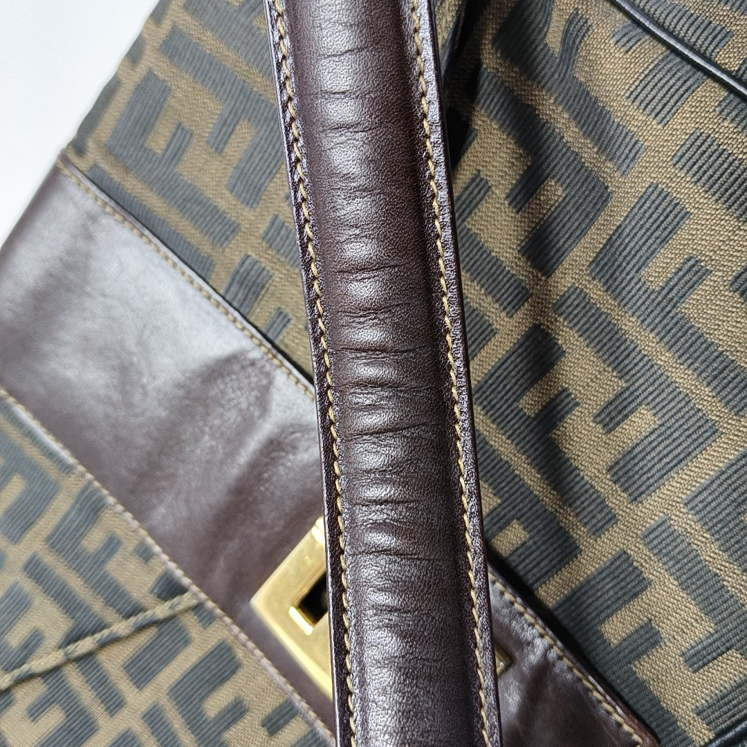Bolso Bandolera de Lona Marrón