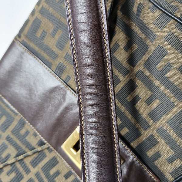 Bolso Bandolera de Lona Marrón