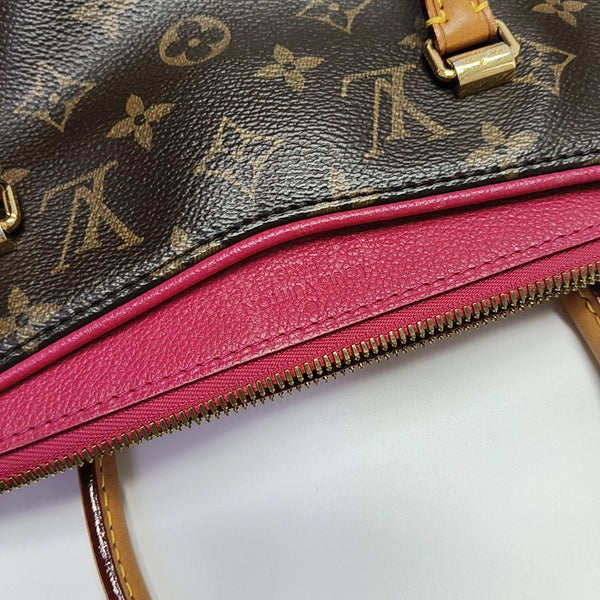 PALLAS MM Monogram Coated Canvas Brown