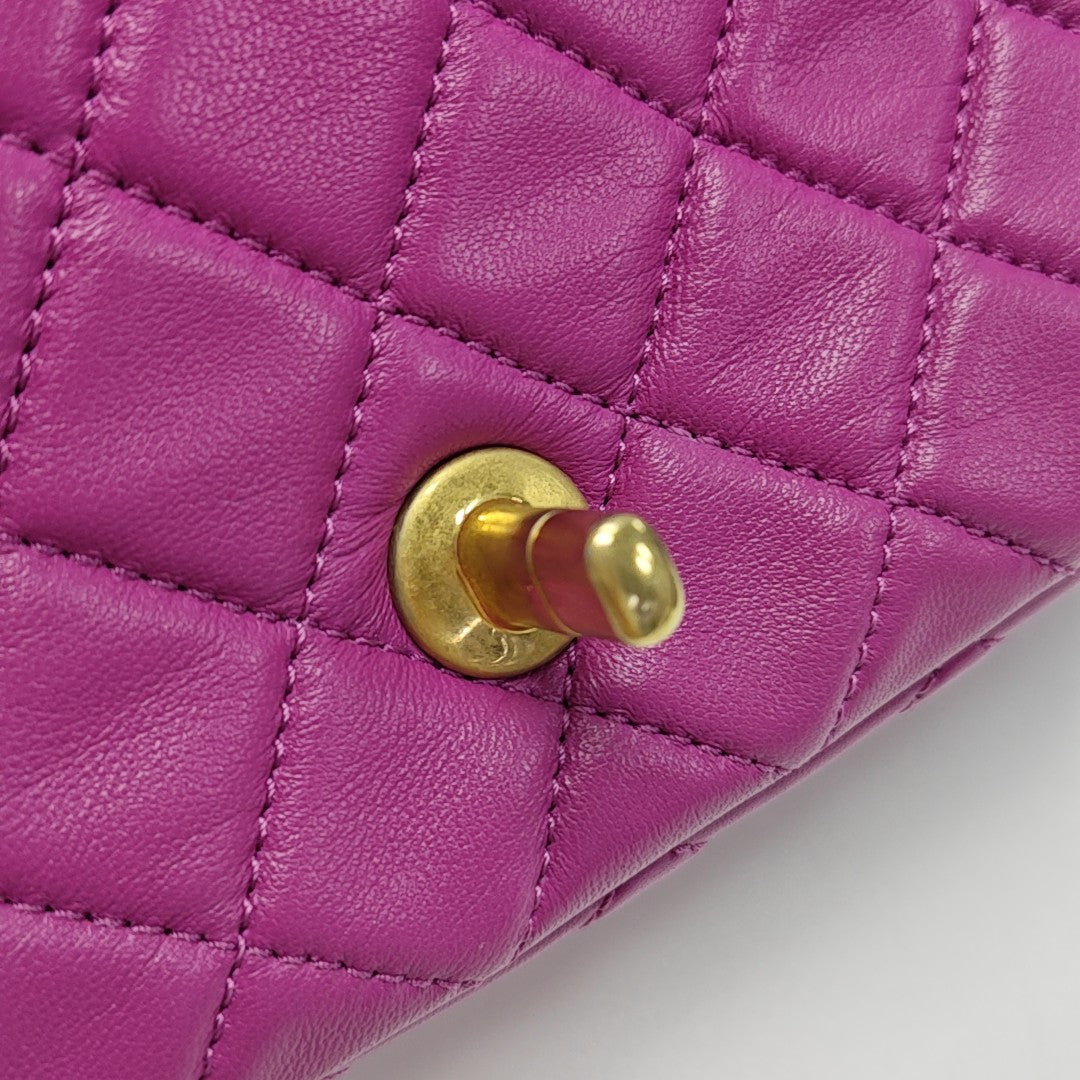 CLASSIC FLAP Mini Quilted Lambskin Purple