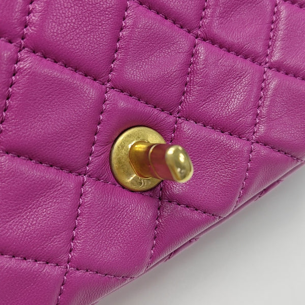 CLASSIC FLAP Mini Quilted Lambskin Purple