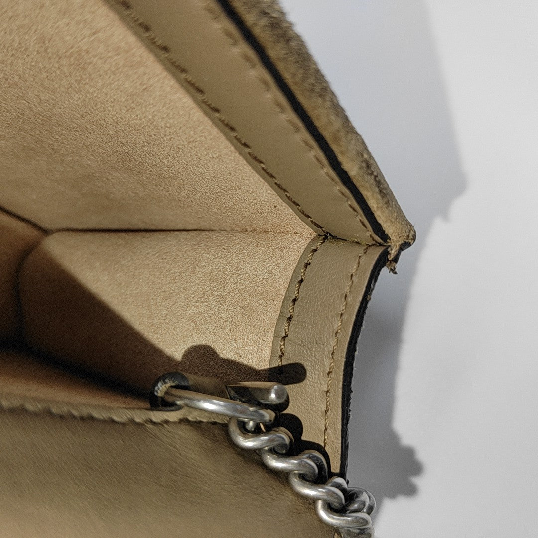 Dionysus Super Mini Monogram Coated Canvas Beige