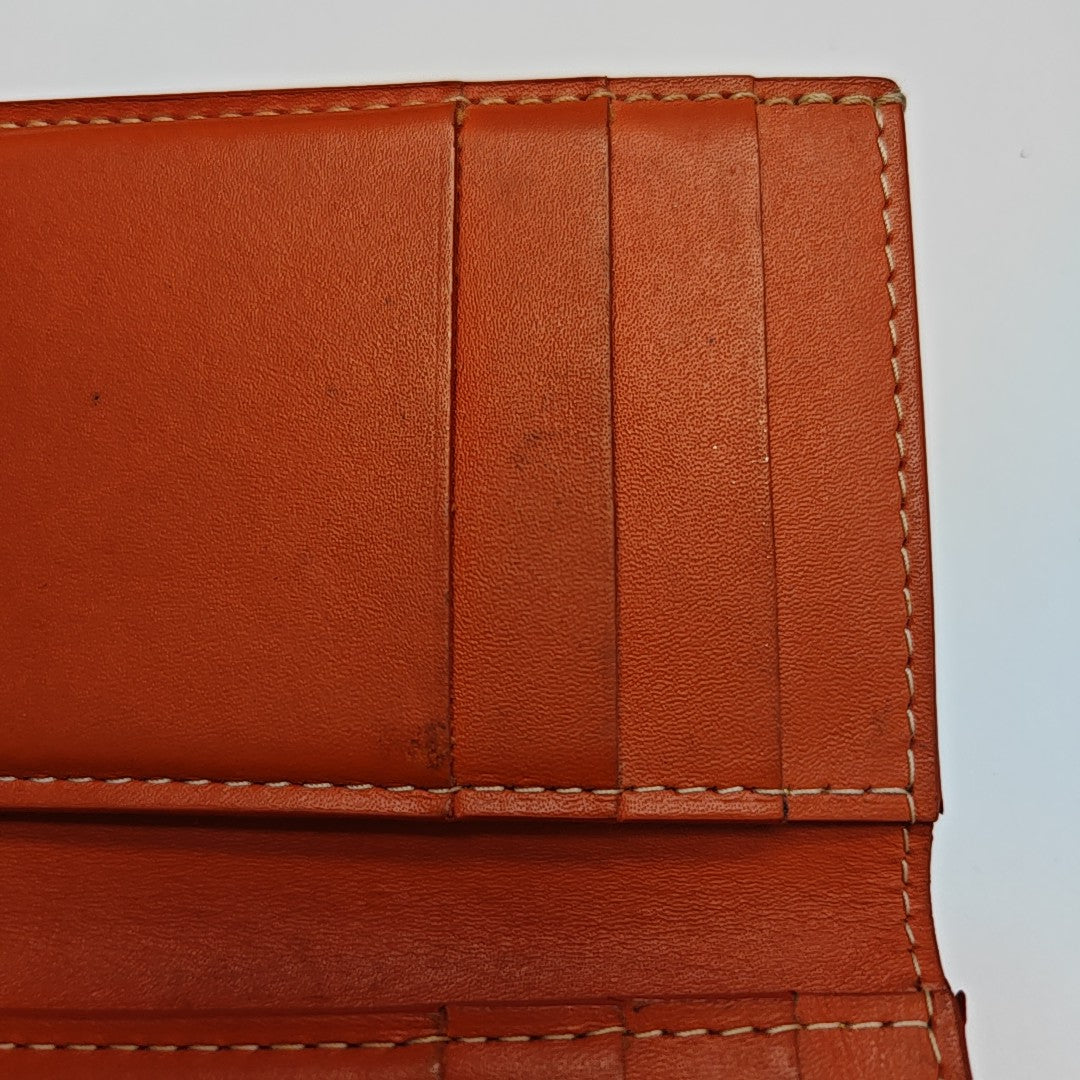 Saint-Marc PM Coated Canvas Orange Card Holder