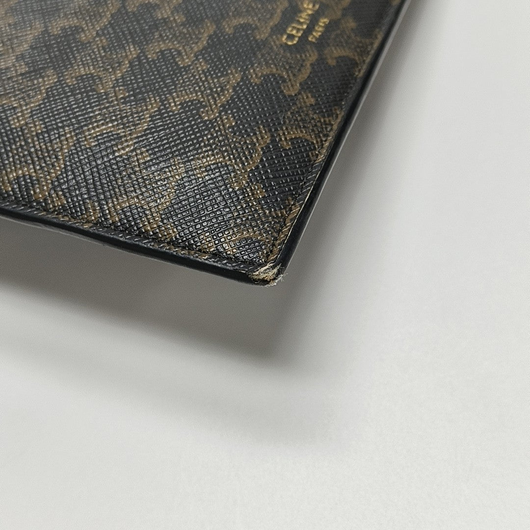 Coated Canvas Card Holder Black