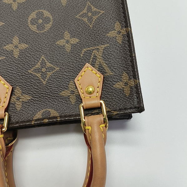 SAC PLAT Mini Monogram Coated Canvas Brown