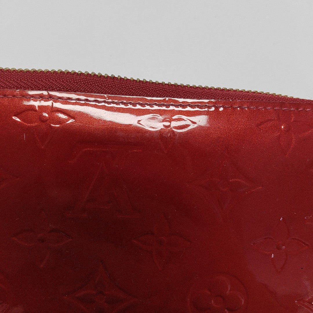 ZIPPY Monogram Patent Calfskin Red Wallet