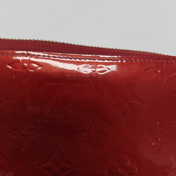 ZIPPY Monogram Patent Calfskin Red Wallet