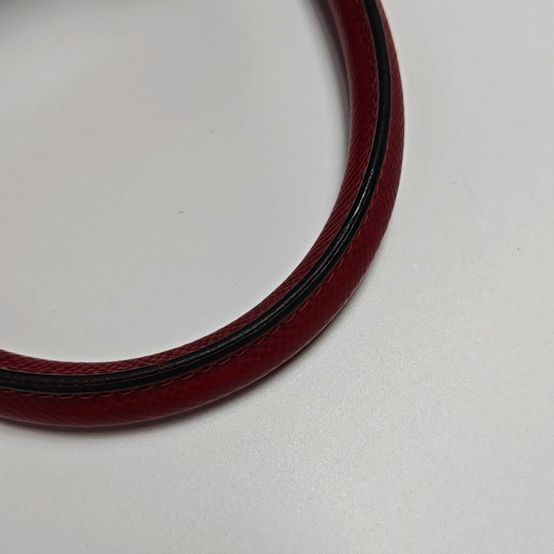 Double Medium Saffiano Calfskin Red