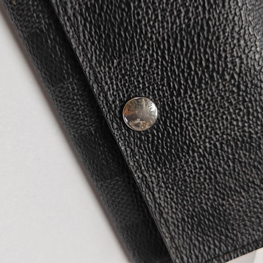 Damier Graphite Coated Canvas Key Pouch Gray