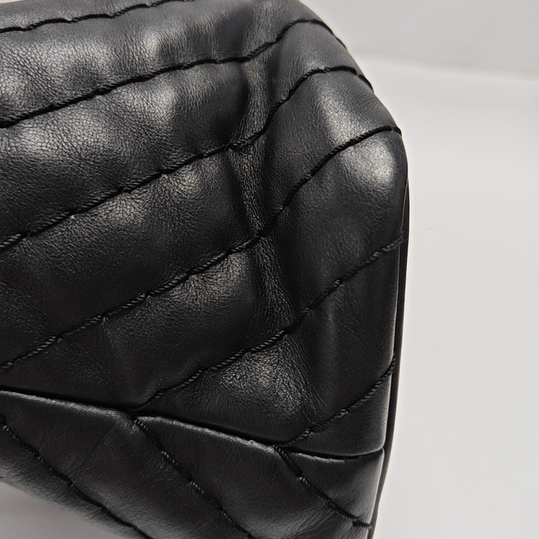 Chevron Calfskin Black