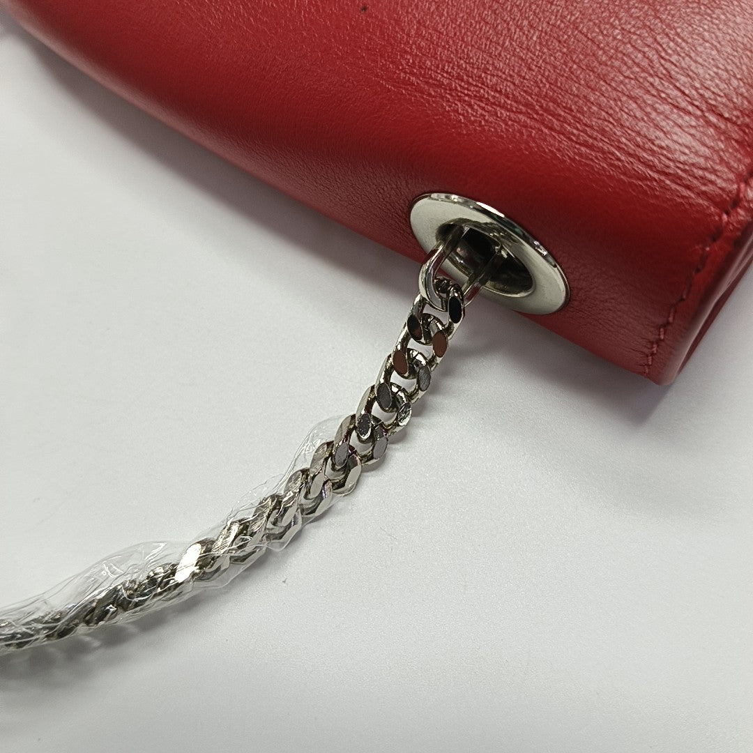 Calfskin Shoulder Bag Mini Red