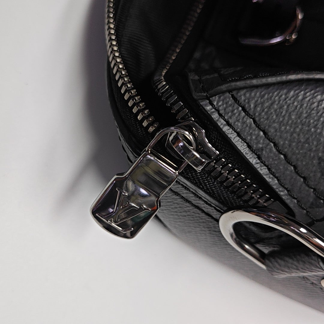 KEEPALL 25 Monogram Coated Canvas Black