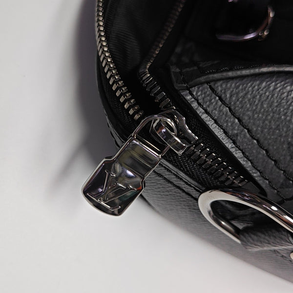 KEEPALL 25 Monogram Coated Canvas Black
