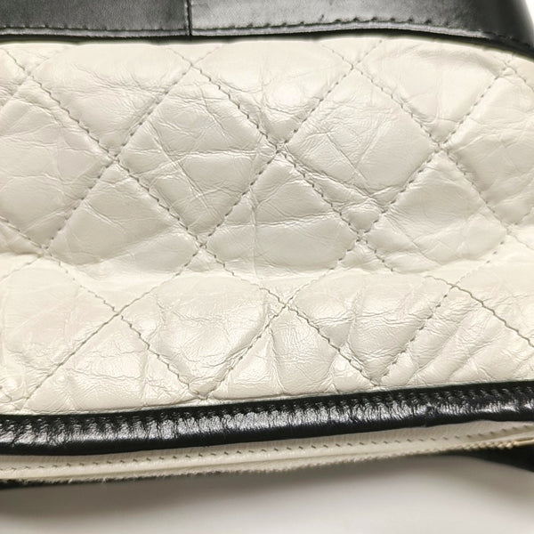 GABRIELLE Small Quilted Calfskin White