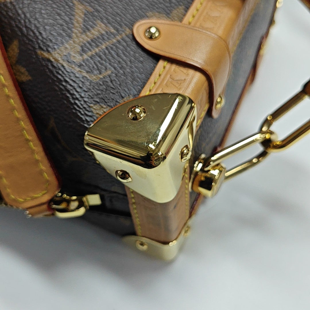 SIDE TRUNK MM Monogram Coated Canvas Brown
