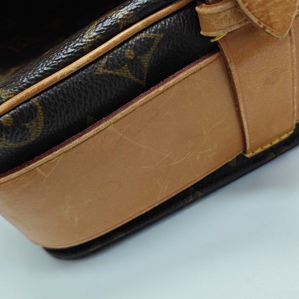 CARTOUCHIERE MM Monogram Coated Canvas Brown