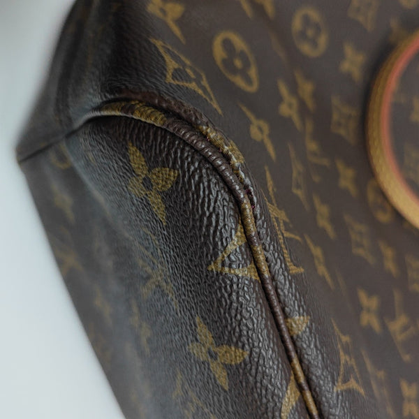 NEVERFULL MM Monogram Coated Canvas Brown