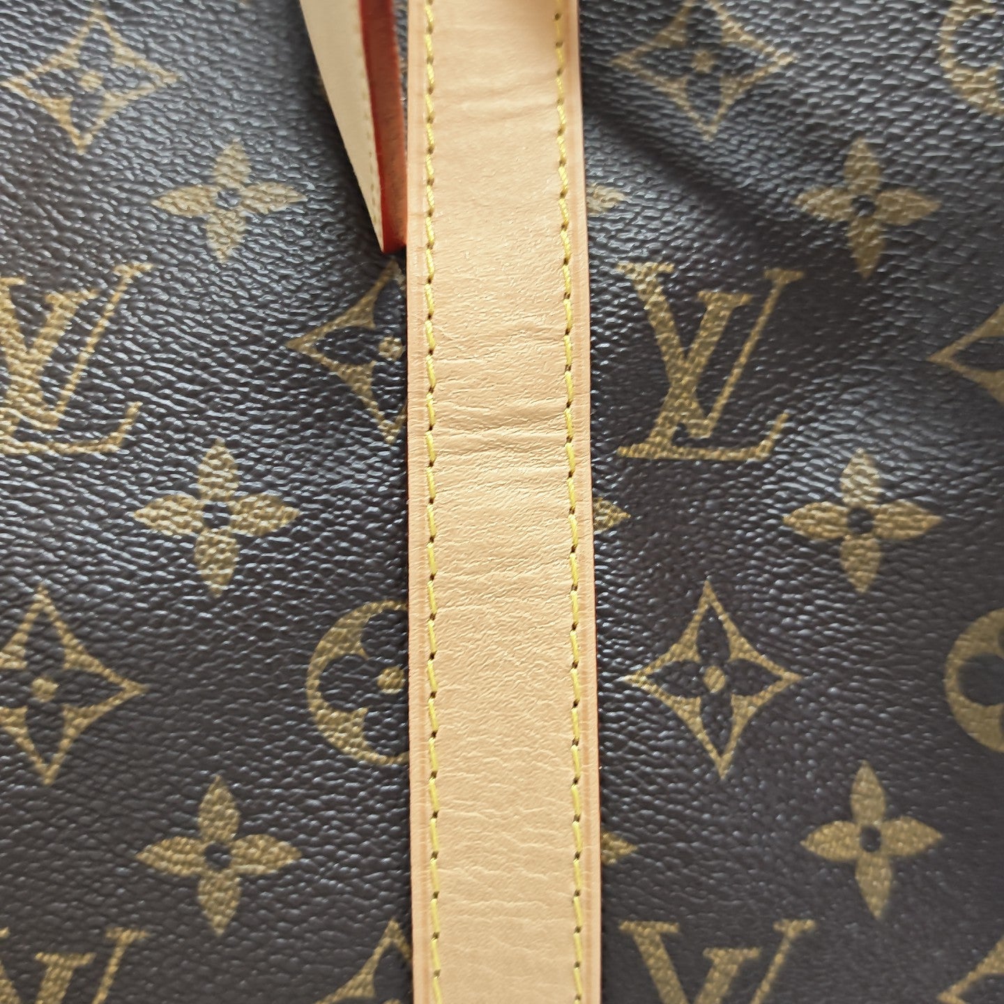 KEEPALL 50 Monogram Coated Canvas Brown