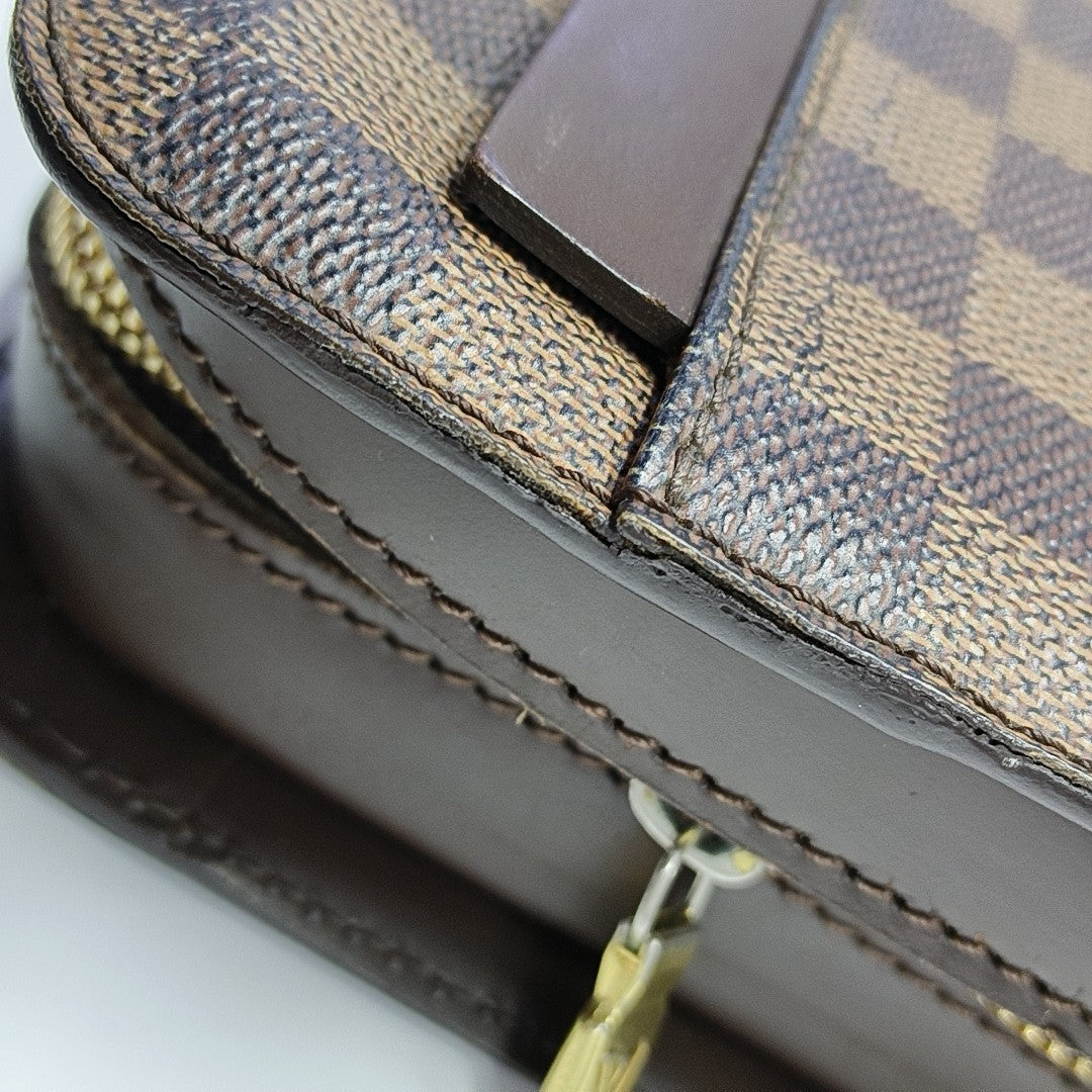 SAINT LOUIS Damier Ebene Coated Canvas Brown