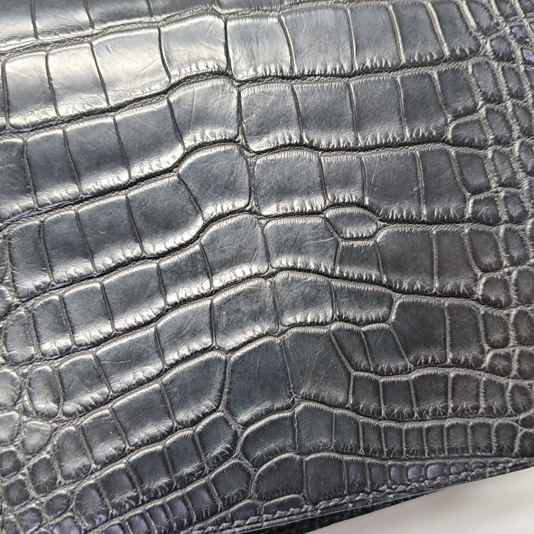 Roulis Mini Shiny Porosus Crocodile Black