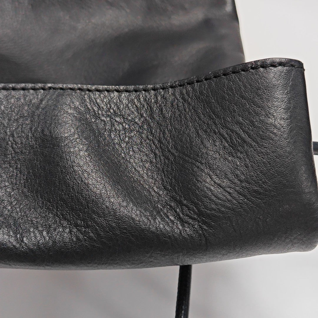 Calfskin Top Handle Bag Black