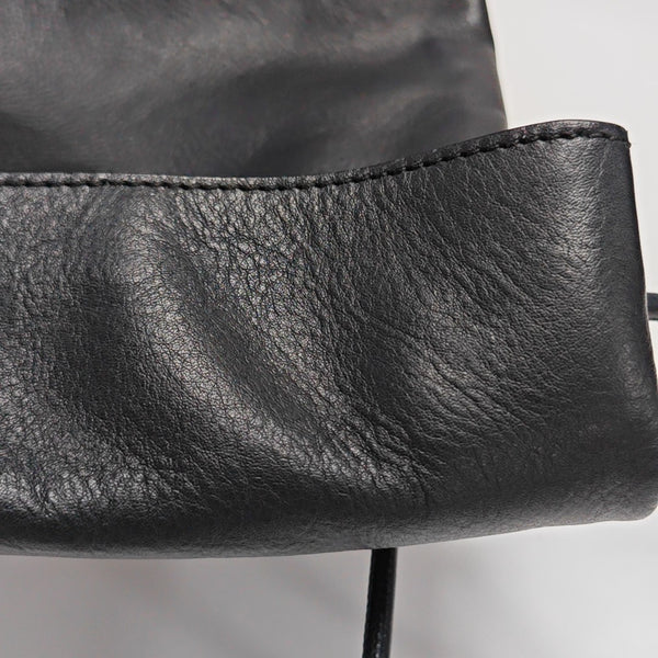 Calfskin Top Handle Bag Black