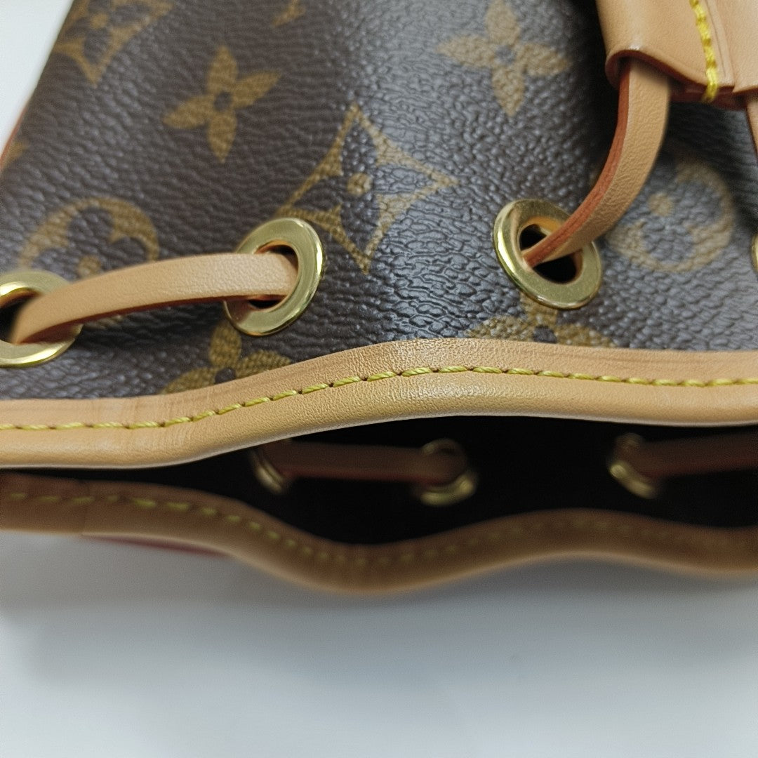 NOÉ Nano Monogram Coated Canvas Brown
