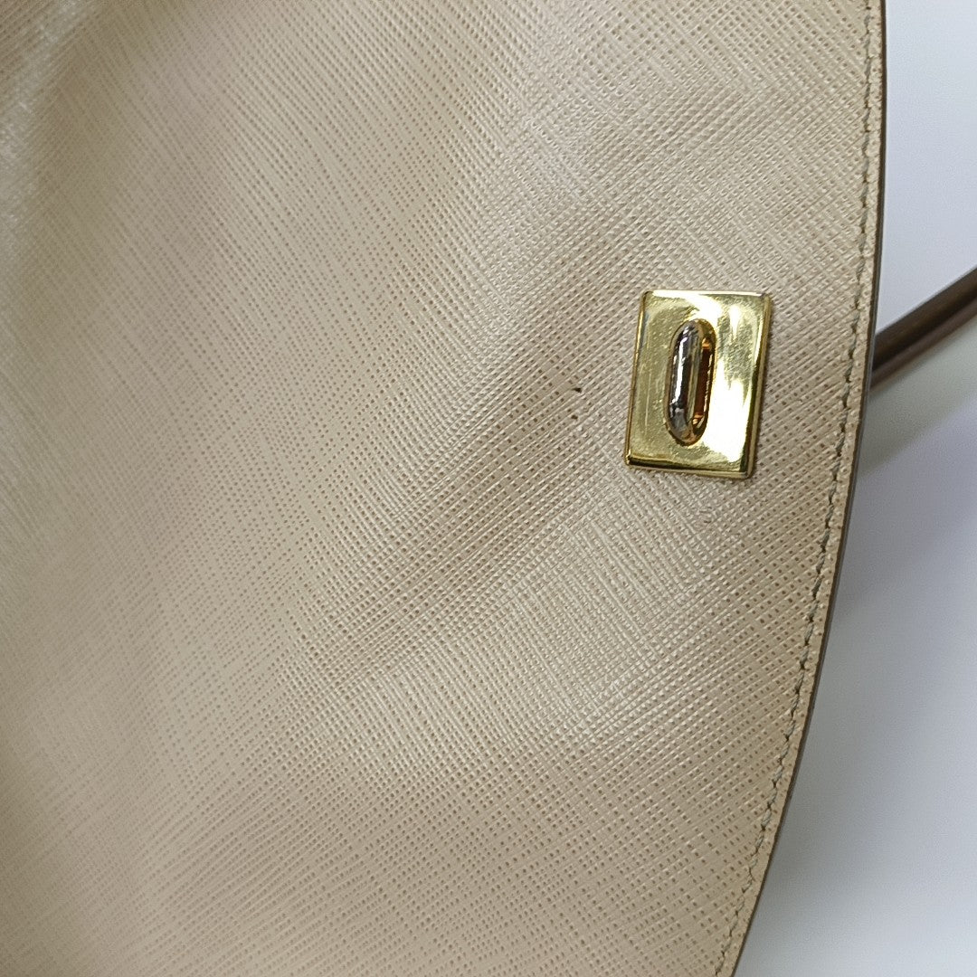 Calfskin Shoulder Bag Beige