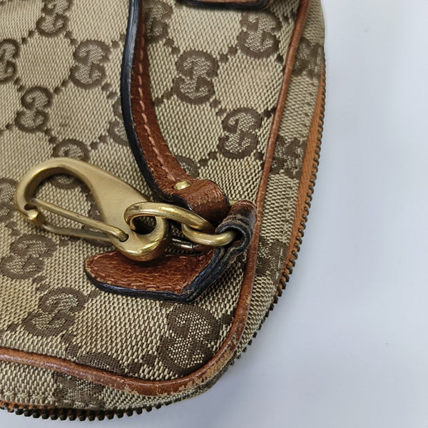 Monogram Canvas Shoulder Bag Beige