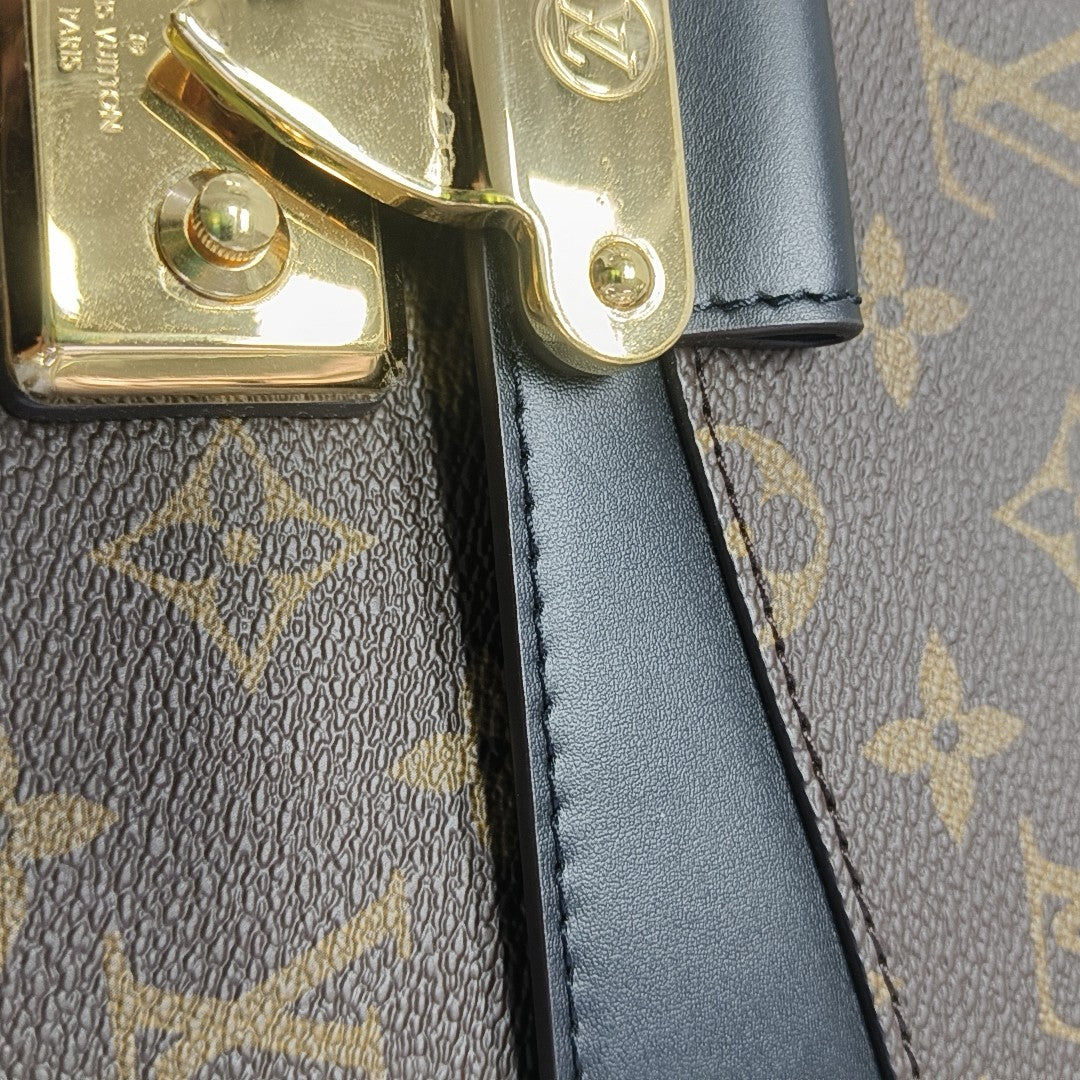 MARCEAU Monogram Coated Canvas Brown