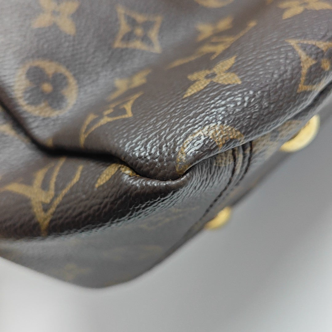 PALLAS MM Monogram Coated Canvas Brown