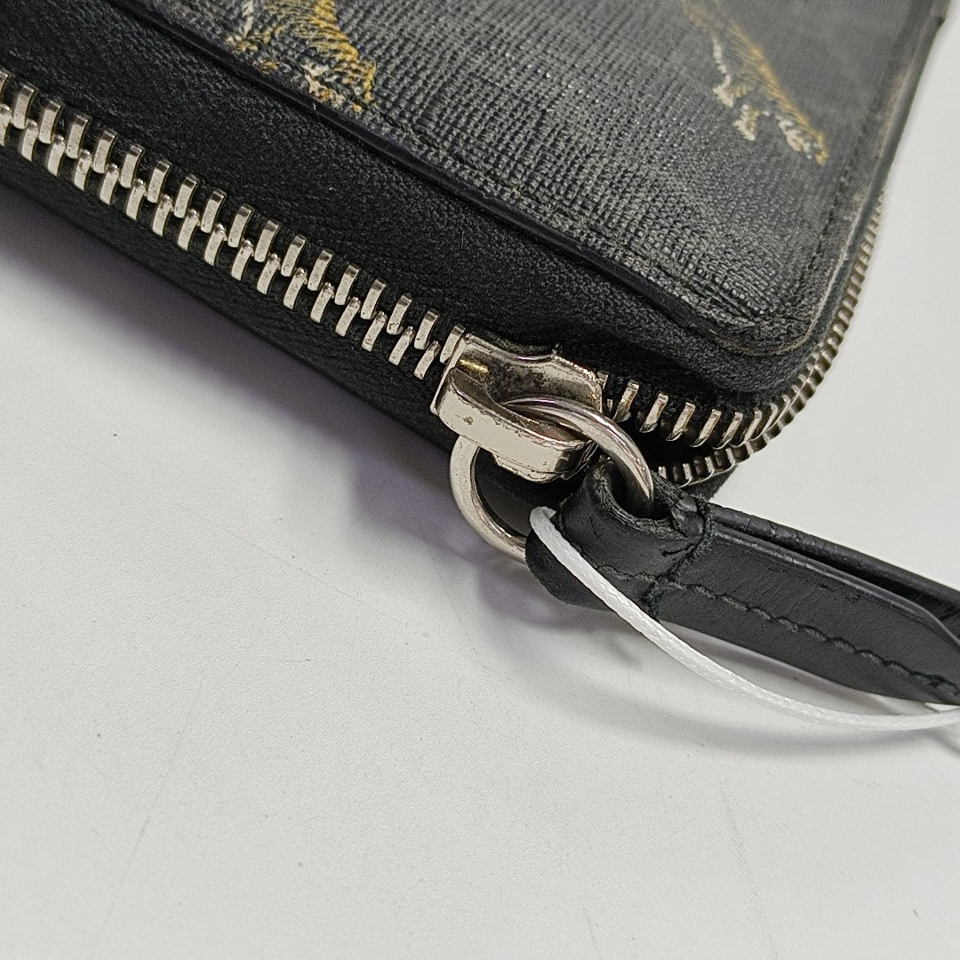 Monogram Coated Canvas Clutch Black