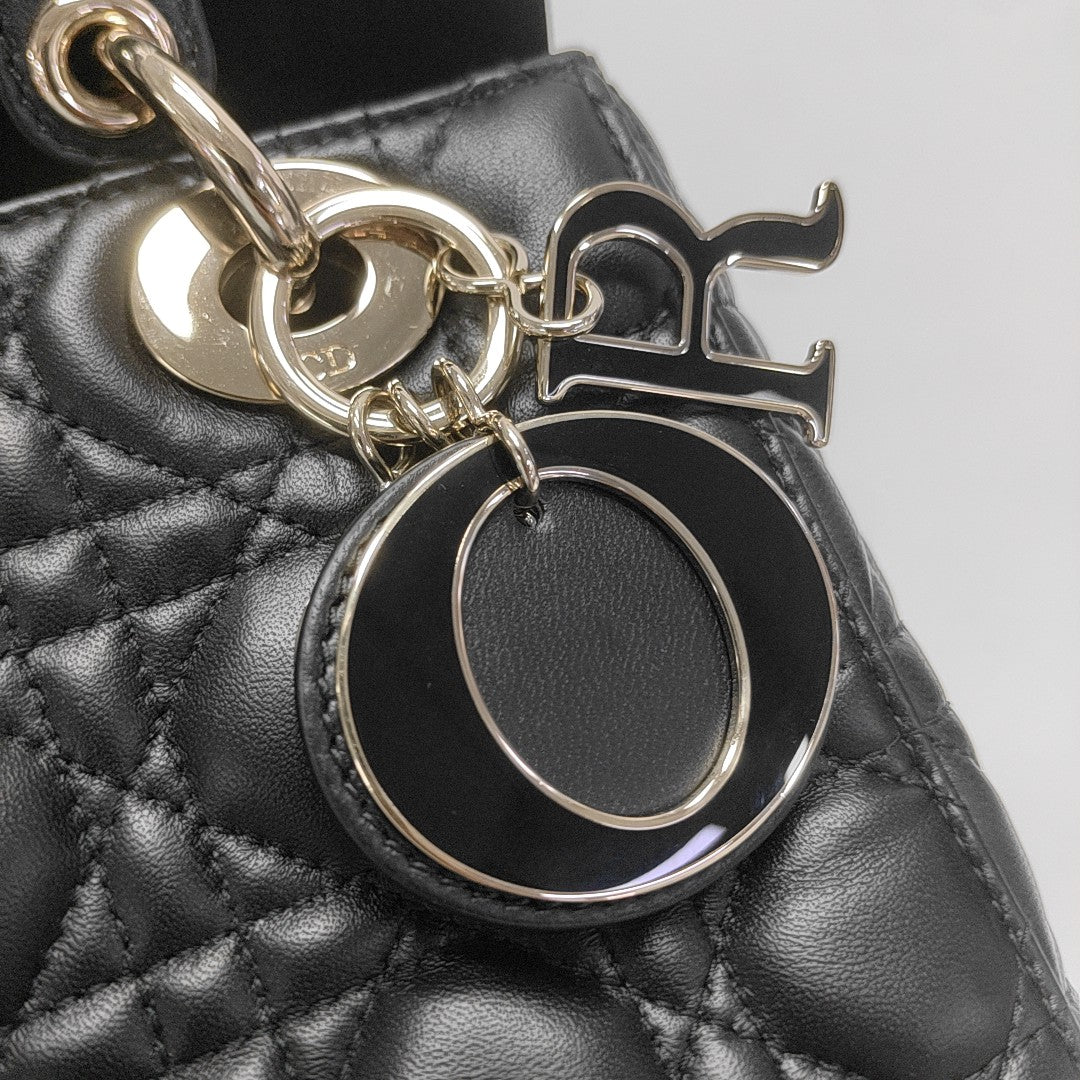 Lady Dior Small Cannage Lambskin Black