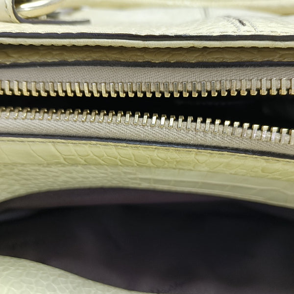 Calfskin Top Handle Bag Yellow