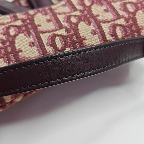 Authenticated pre-owned  Saddle Mini Oblique Canvas Red - Shoulder Bag at Looply