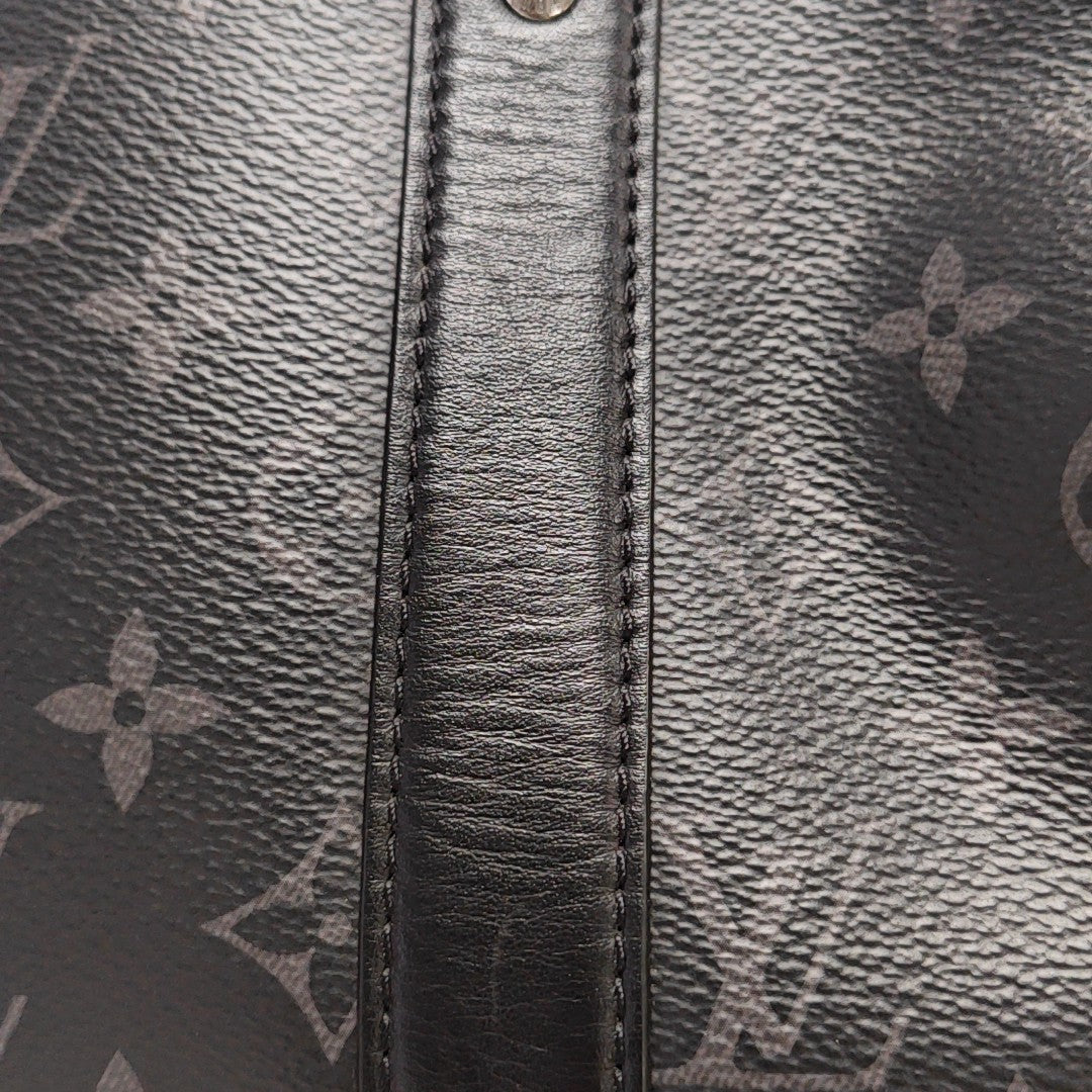 KEEPALL Monogram Coated Canvas Black