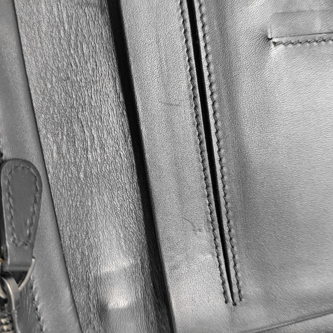 Calfskin Top Handle Bag Black
