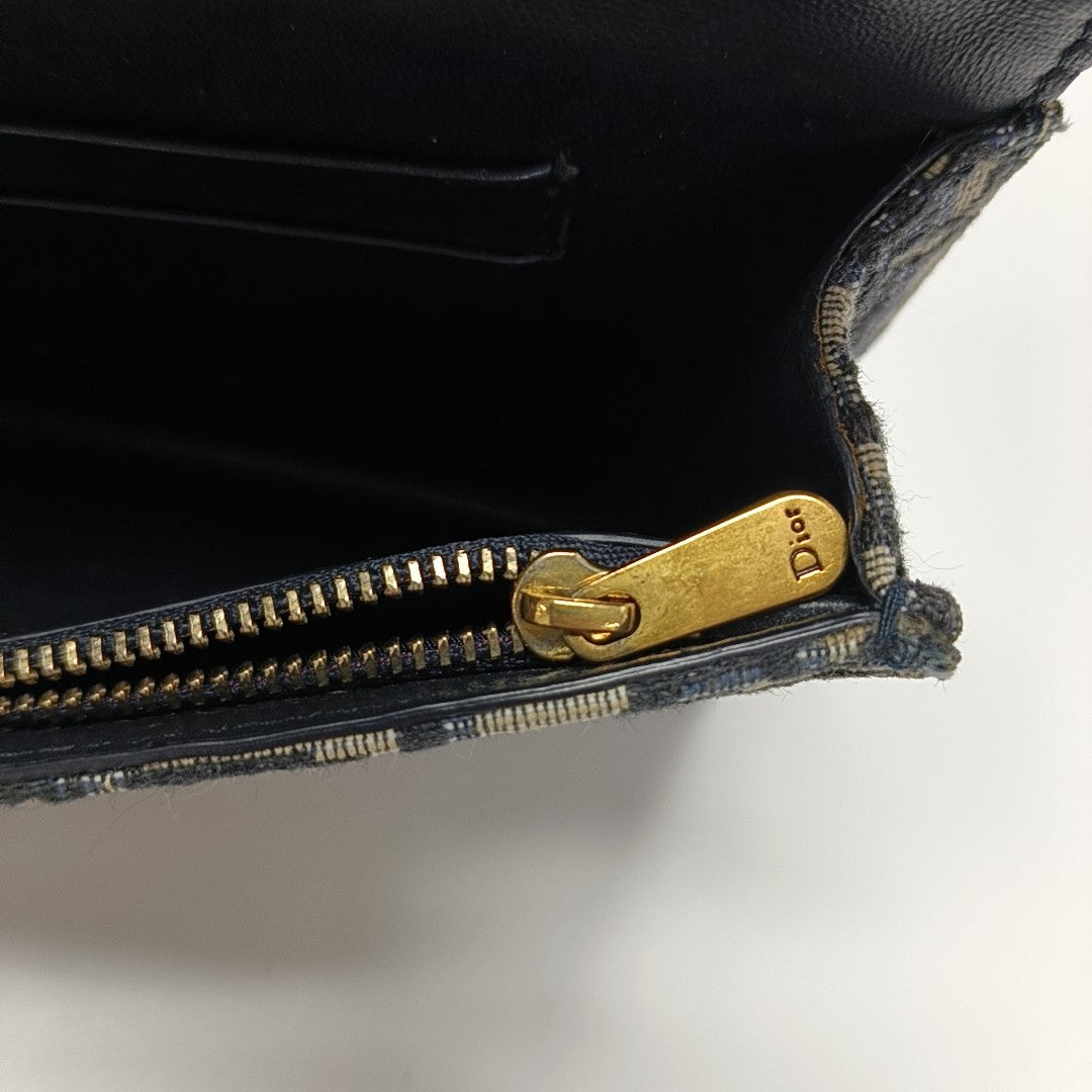 Saddle Mini Oblique Canvas Blue