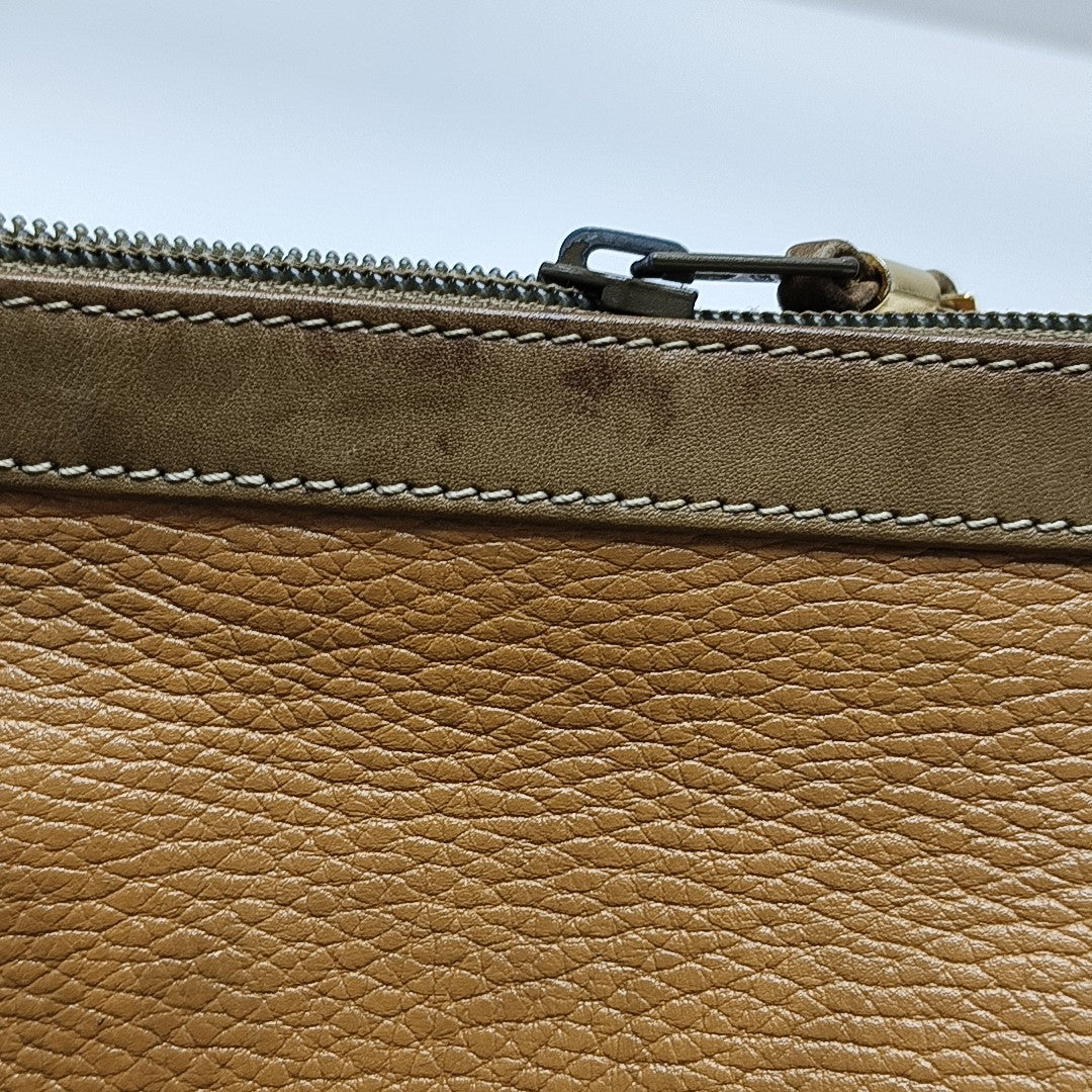 T Pouch Leather Brown