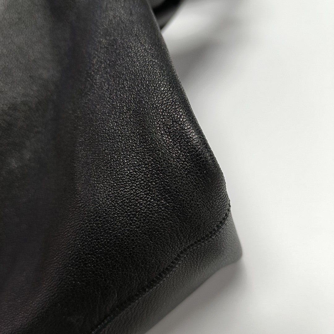 Calfskin Shoulder Bag Black