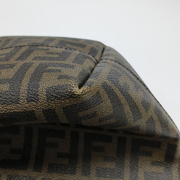 Coated Canvas Tote Bag Brown