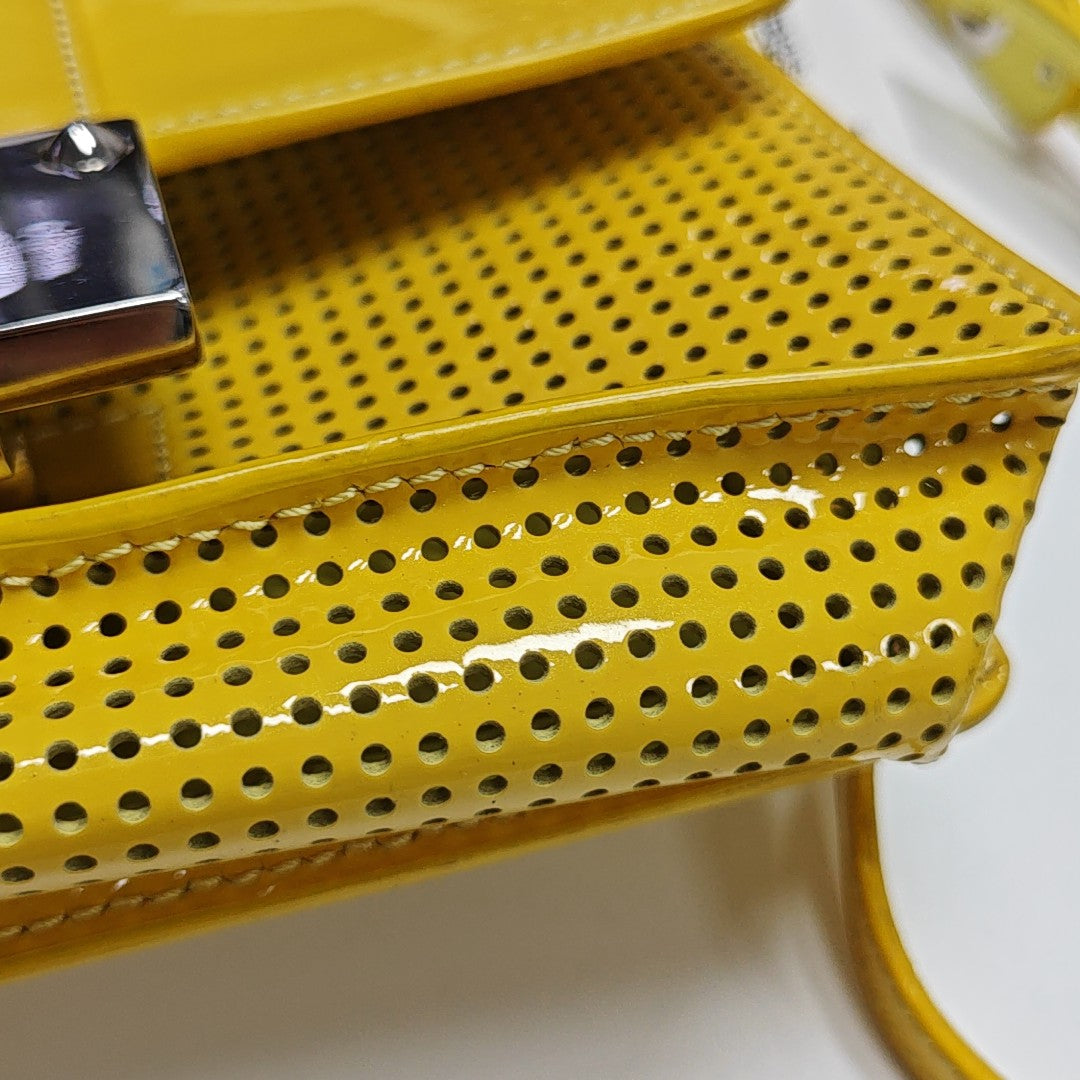 Leather Shoulder Bag Yellow