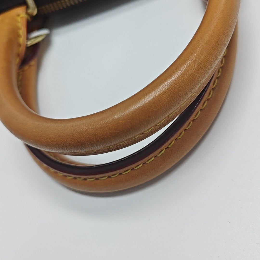 ALMA BB Monogram Coated Canvas Brown