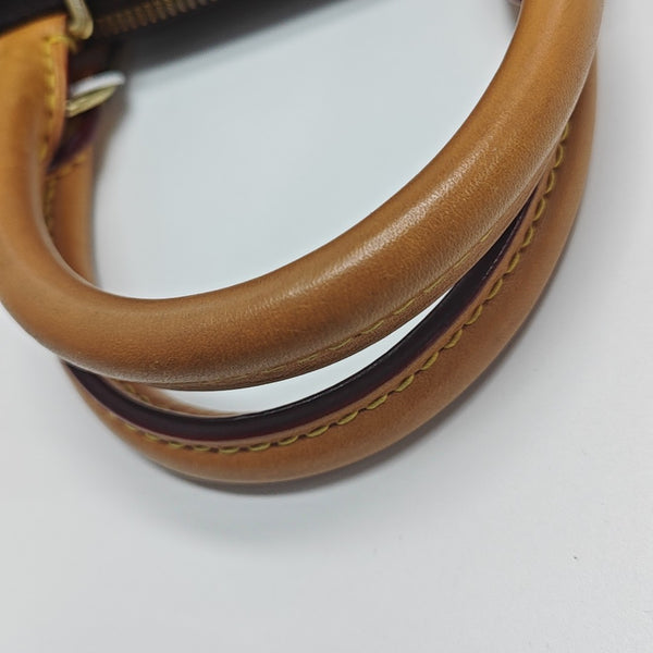ALMA BB Monogram Coated Canvas Brown