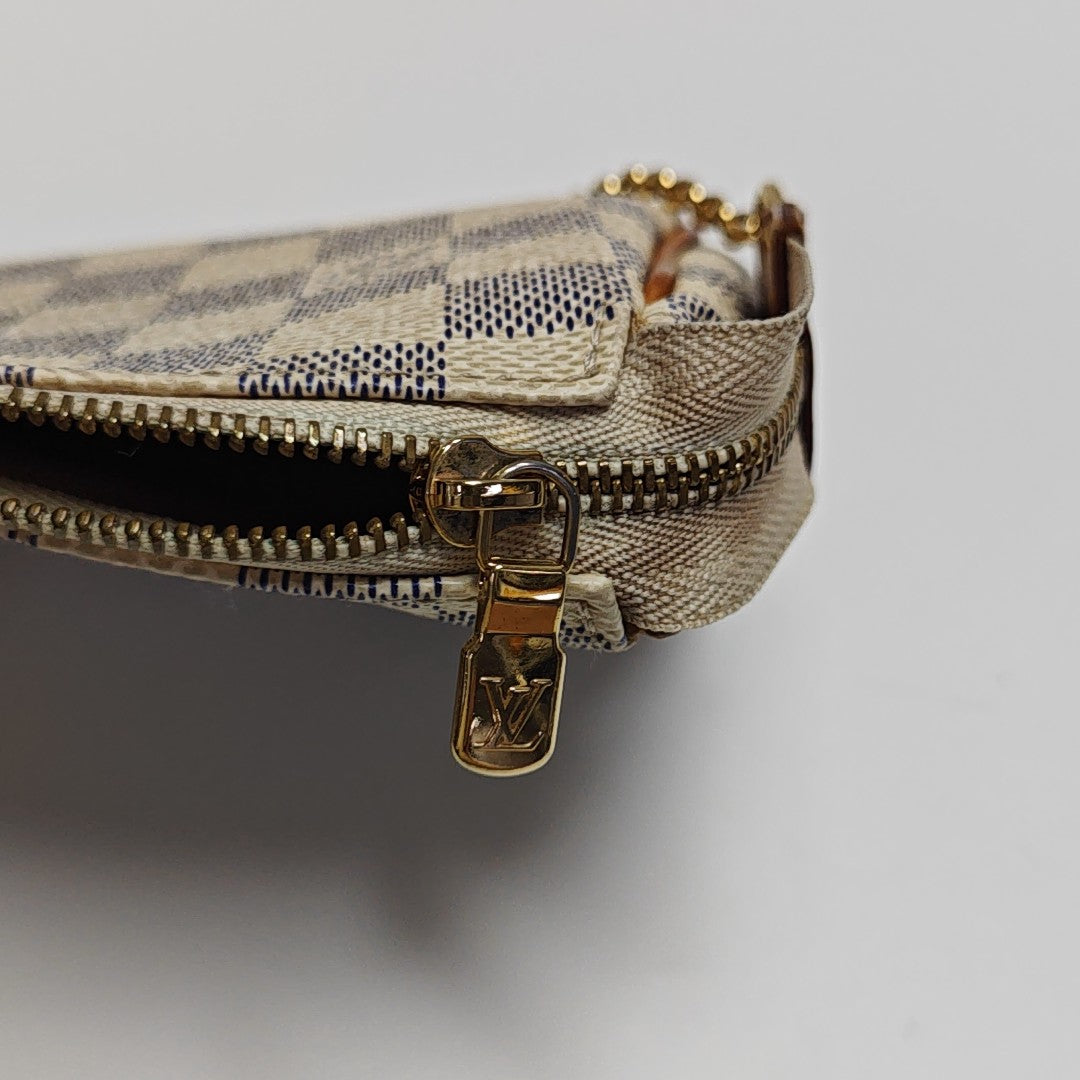 EVA Damier Azur Coated Canvas White