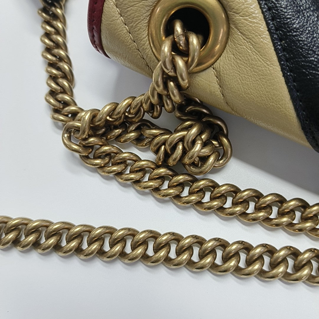 GG Marmont Medium Quilted Calfskin Multicolor