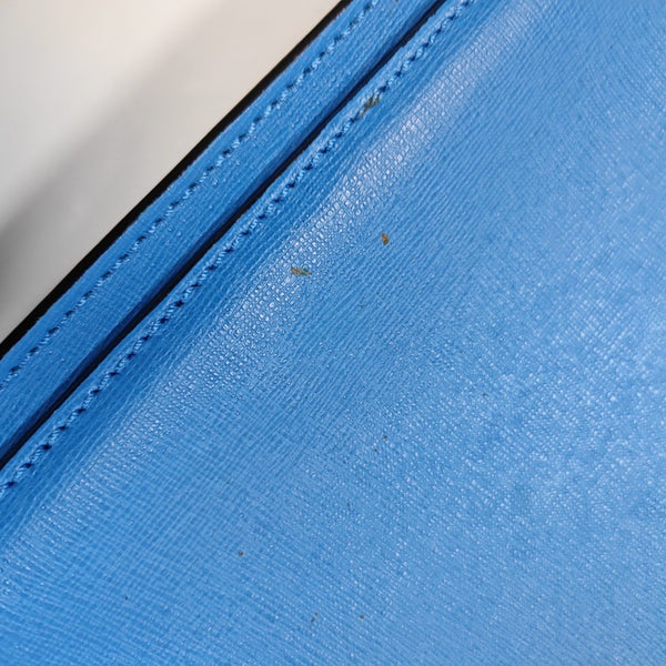 Leather Crossbody Bag Blue