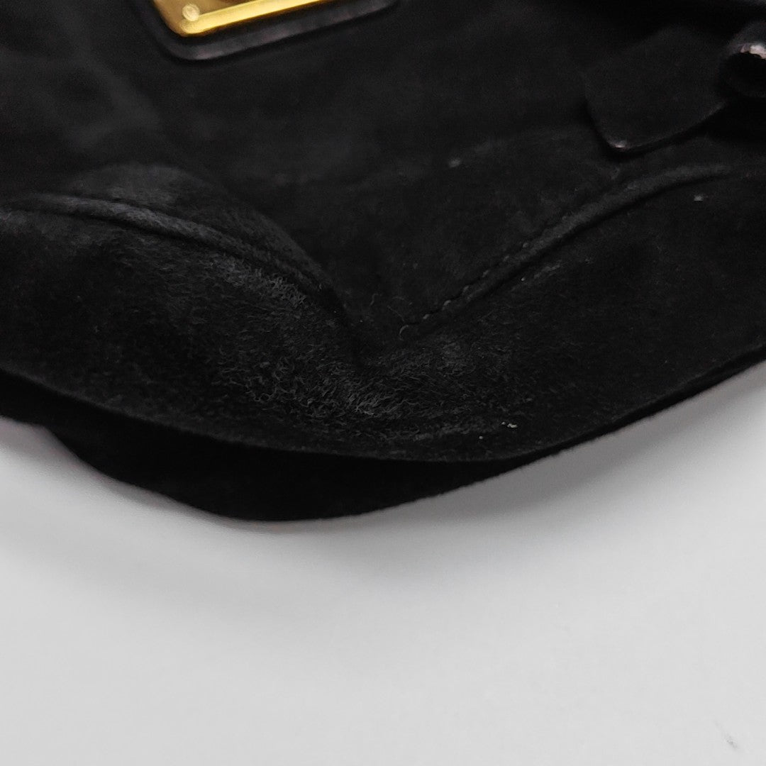 Suede Shoulder Bag Black