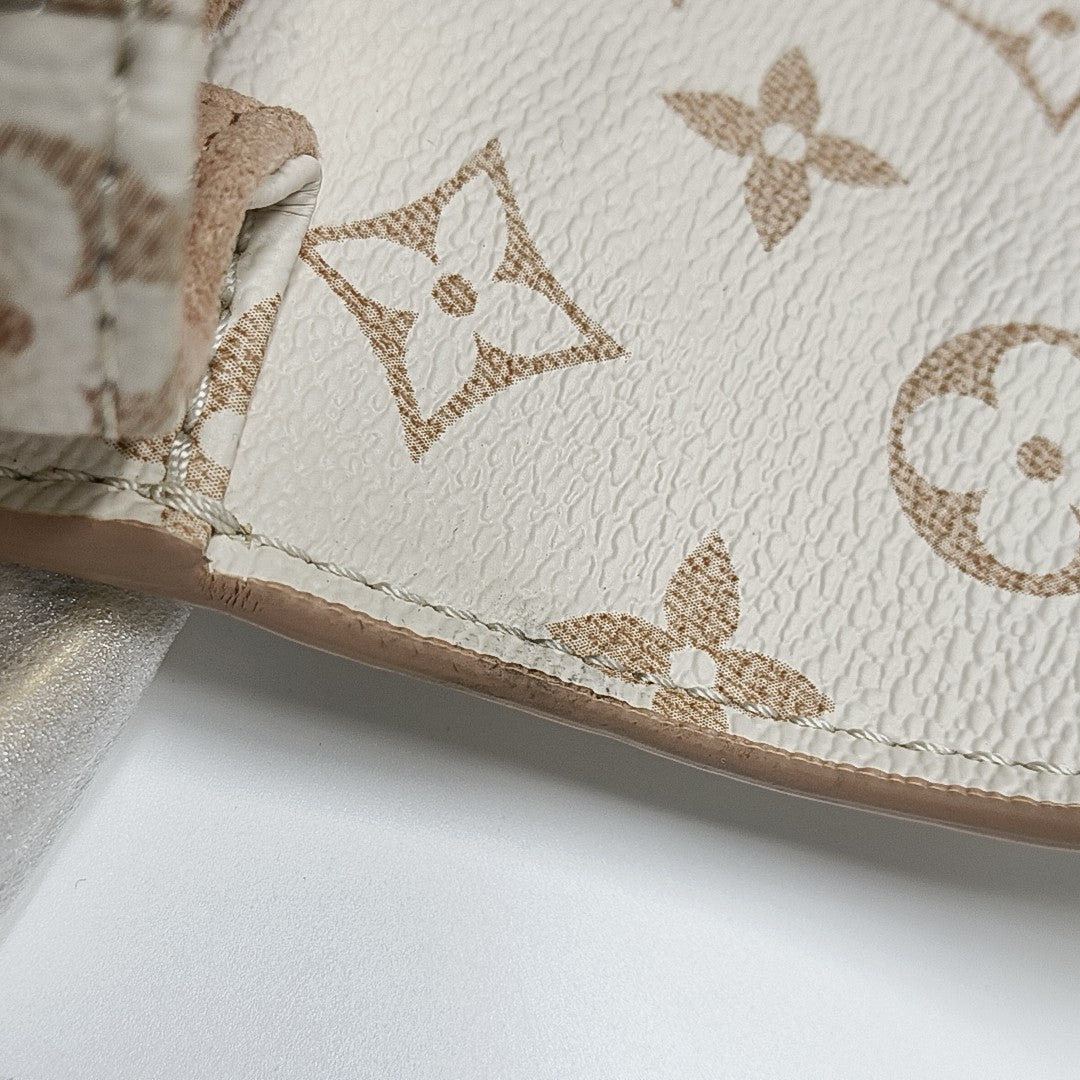 Monogram Coated Canvas Shoulder Bag PM White